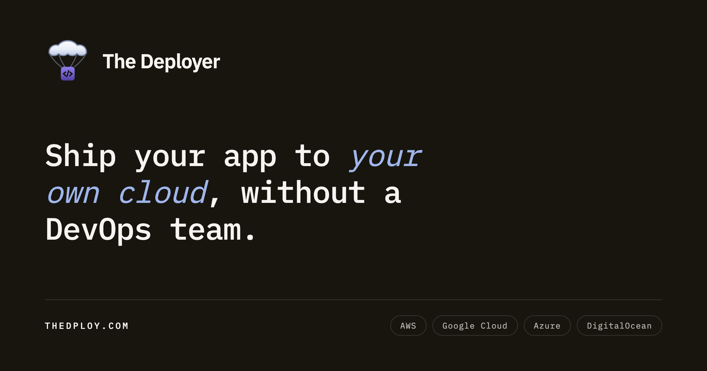 Building an app has become easy. Deploying it properly is still painful. So I built something for th